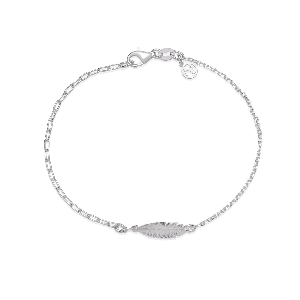 Argento Recycled Silver Feather Bracelet