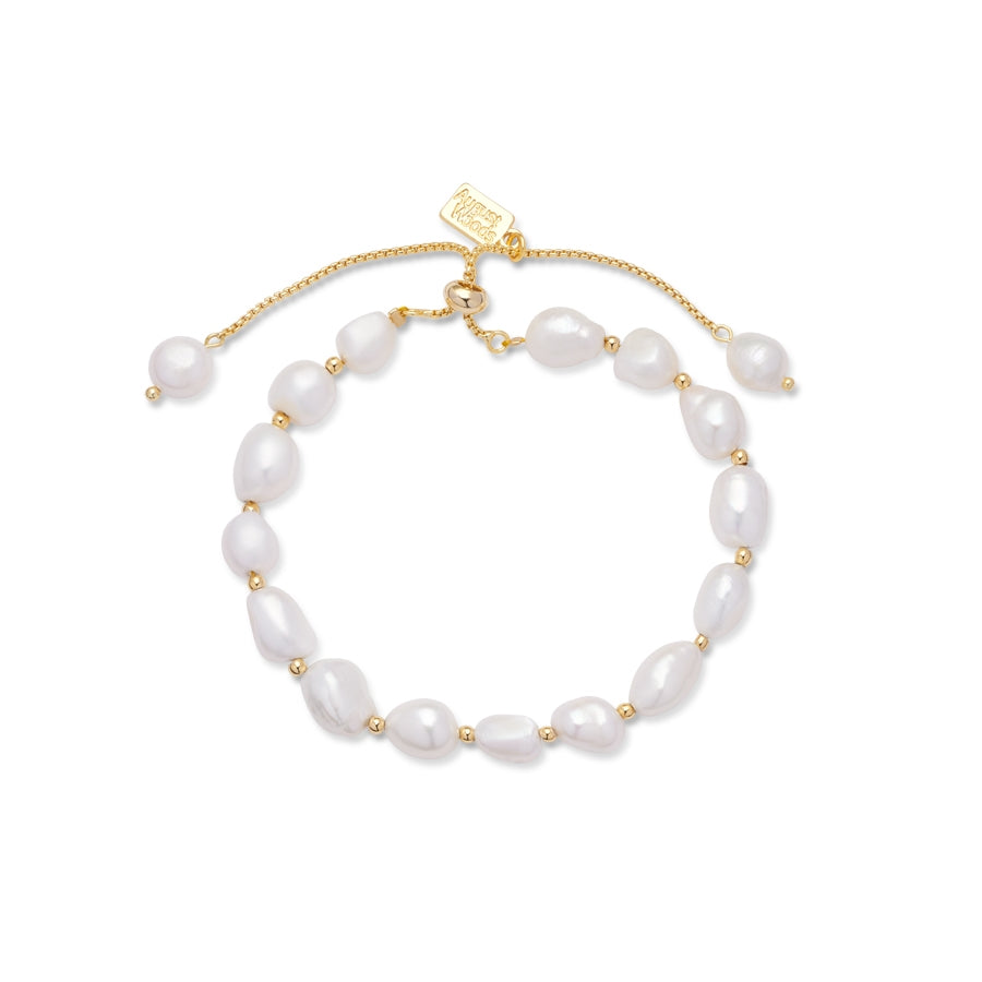 August Woods Gold Pearl Pull Bracelet