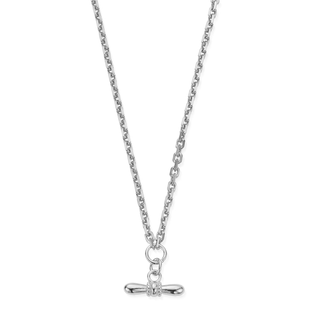 ChloBo Silver Balanced Aura T-bar Necklace
