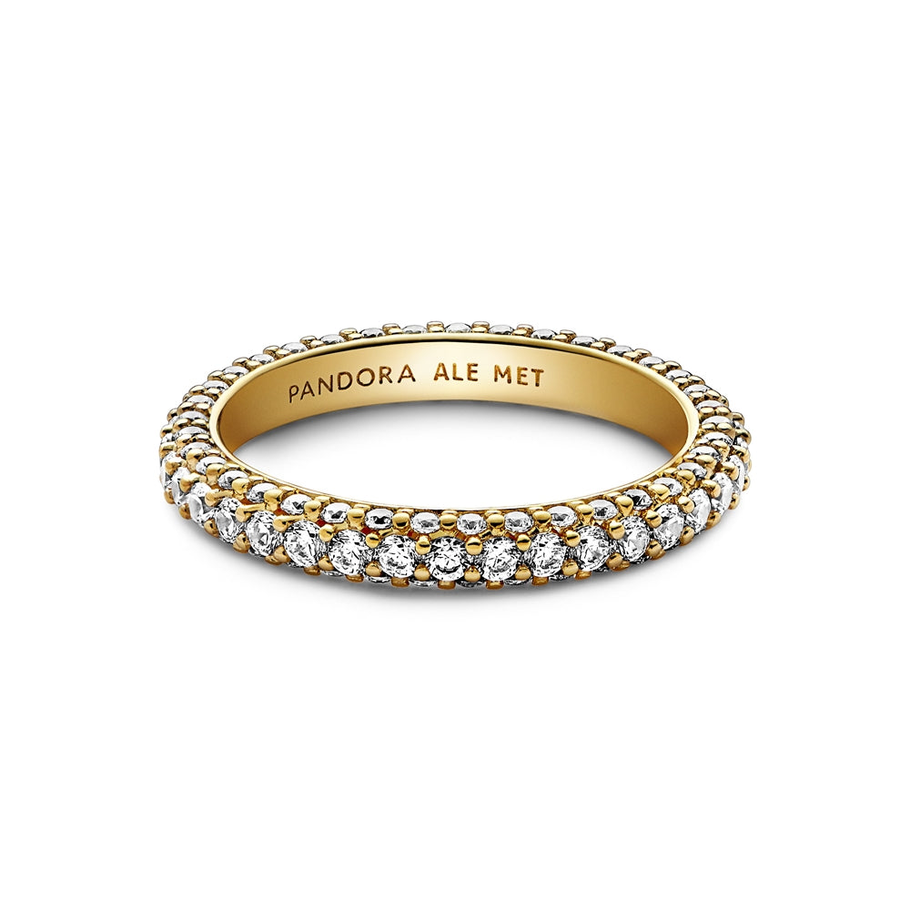 Pandora Gold Sparkling Band Ring