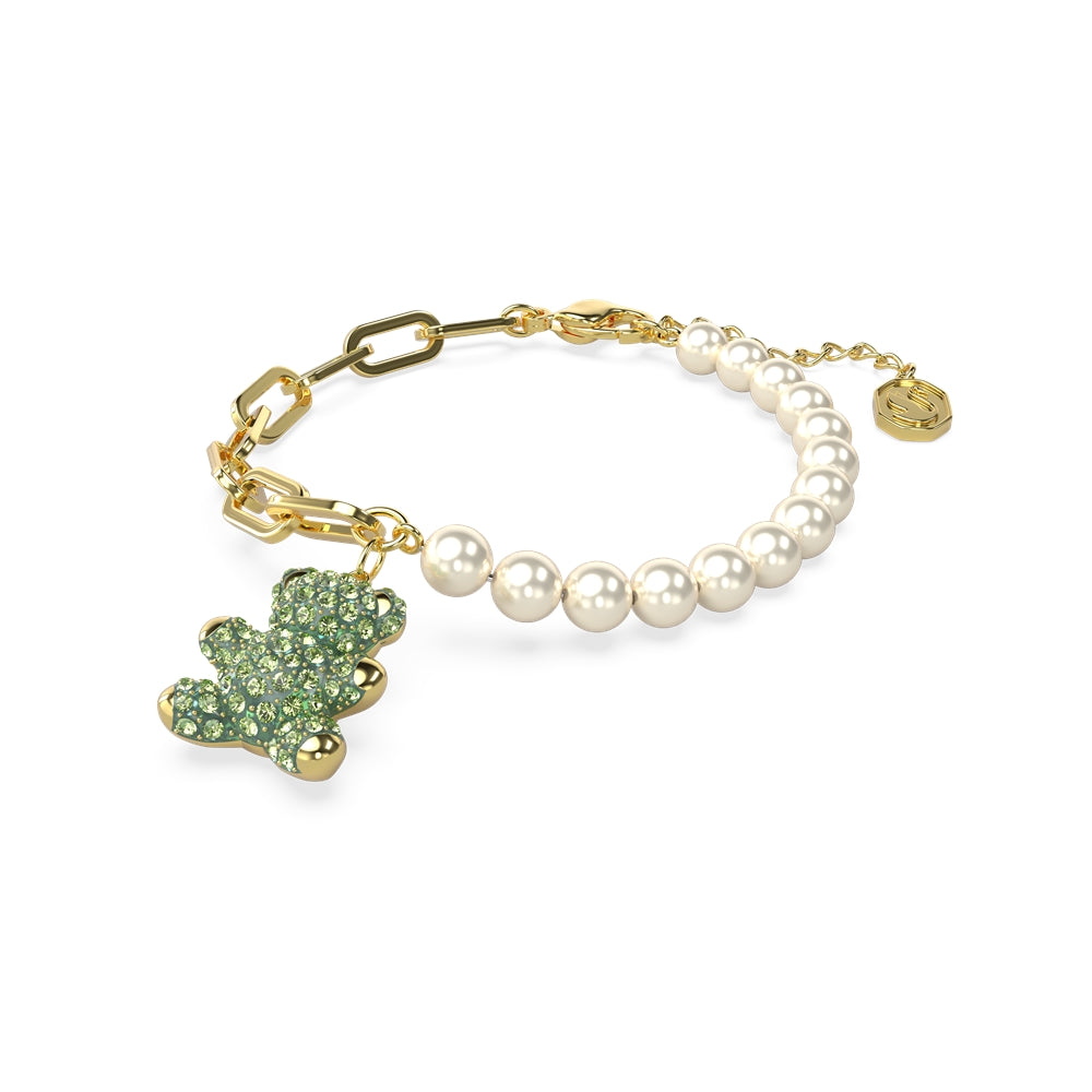 Swarovski Teddy Green and Pearl Gold-Tone Bracelet
