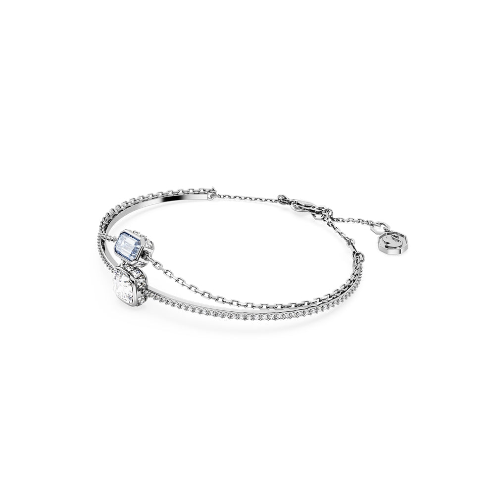 Swarovski Stilla Mixed Cut Blue Rhodium Bangle