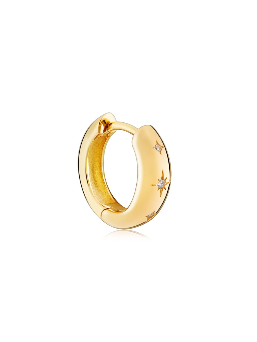 Argento Gold Galaxy Star Petite Hoops