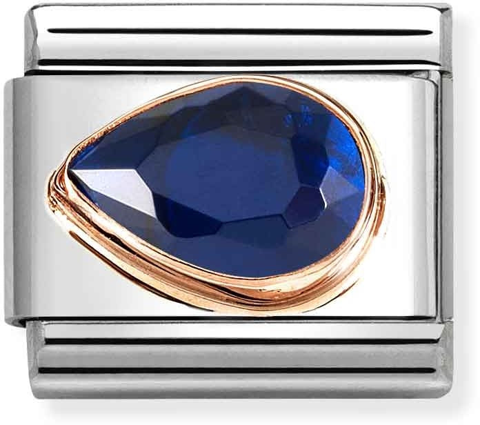 Nomination Left Teardrop Blue Charm