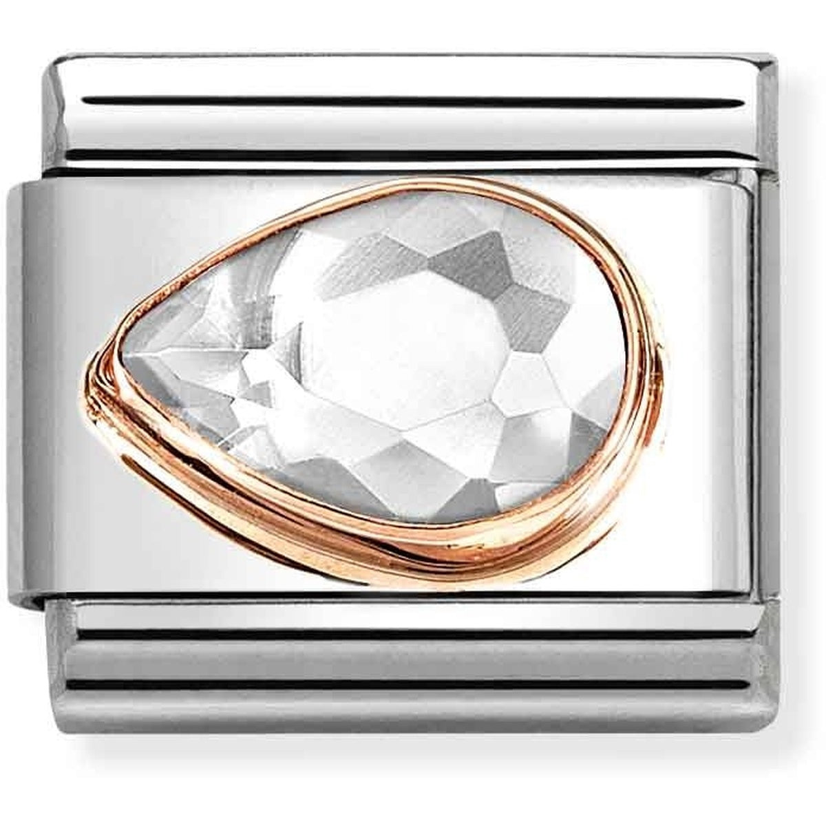 Nomination Left Teardrop White Charm