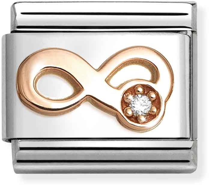 Nomination Rose Gold White Infinity Charm