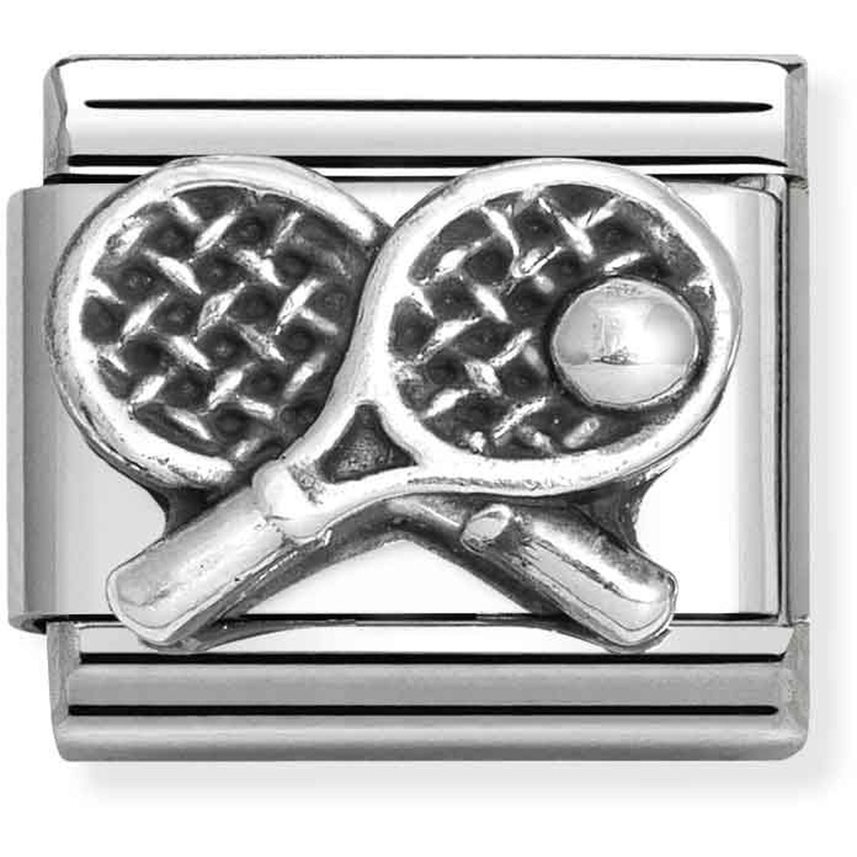 Nomination Double Tennis Racket Charm