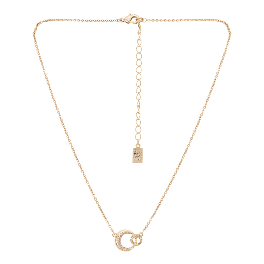 August Woods Gold Entwined Circle Necklace