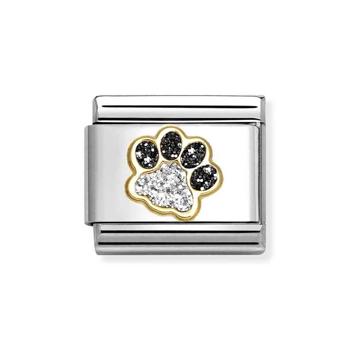 Nomination Black And Silver Pawprint Charm