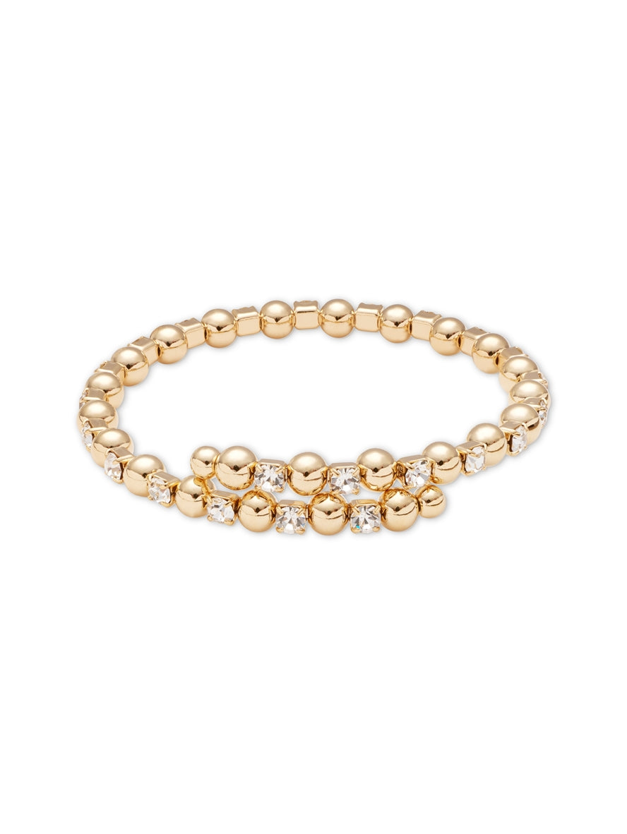 August Woods Gold Sparkle Open Ball Bangle