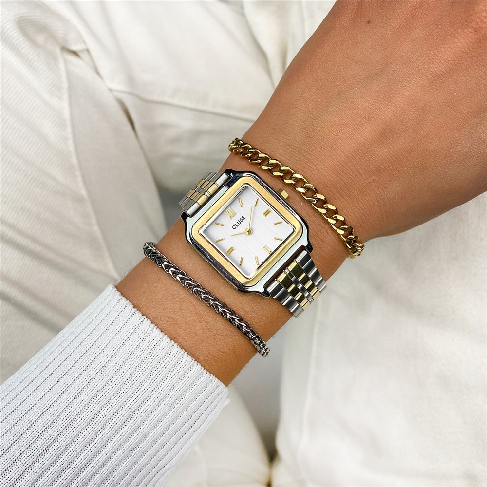 CLUSE Gracieuse Bicolour Square Watch