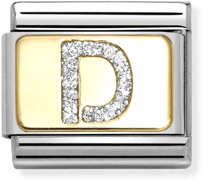 Nomination Gold Glitter D Charm