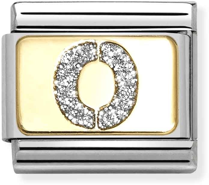 Nomination Gold Glitter O Charm