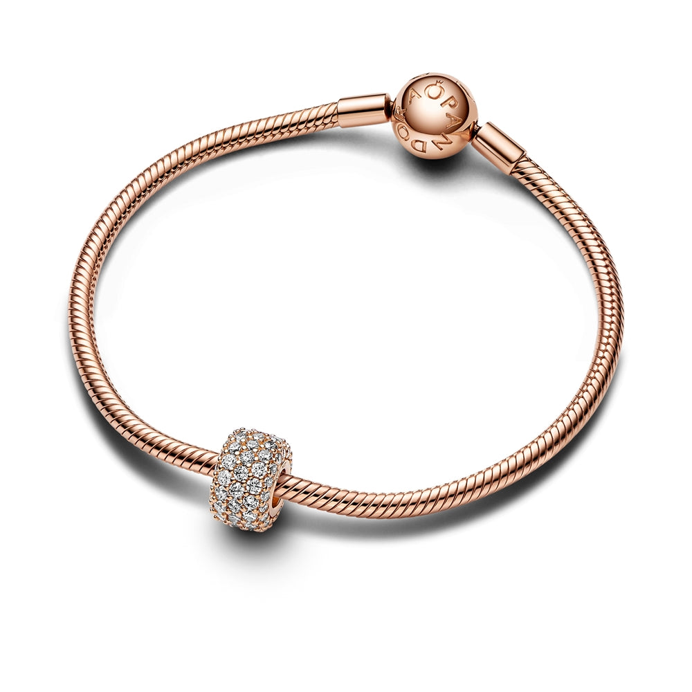 Pandora Rose-Gold Sparkling Pavé Triple-row Charm