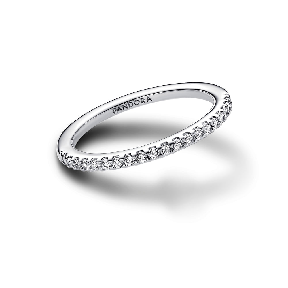 Pandora Silver Sparkling Band Ring