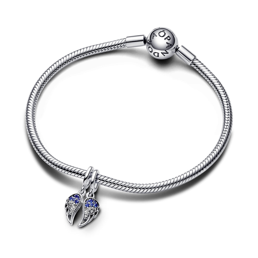 Pandora Sparkling Splittable Angel Wings Dangle Charm