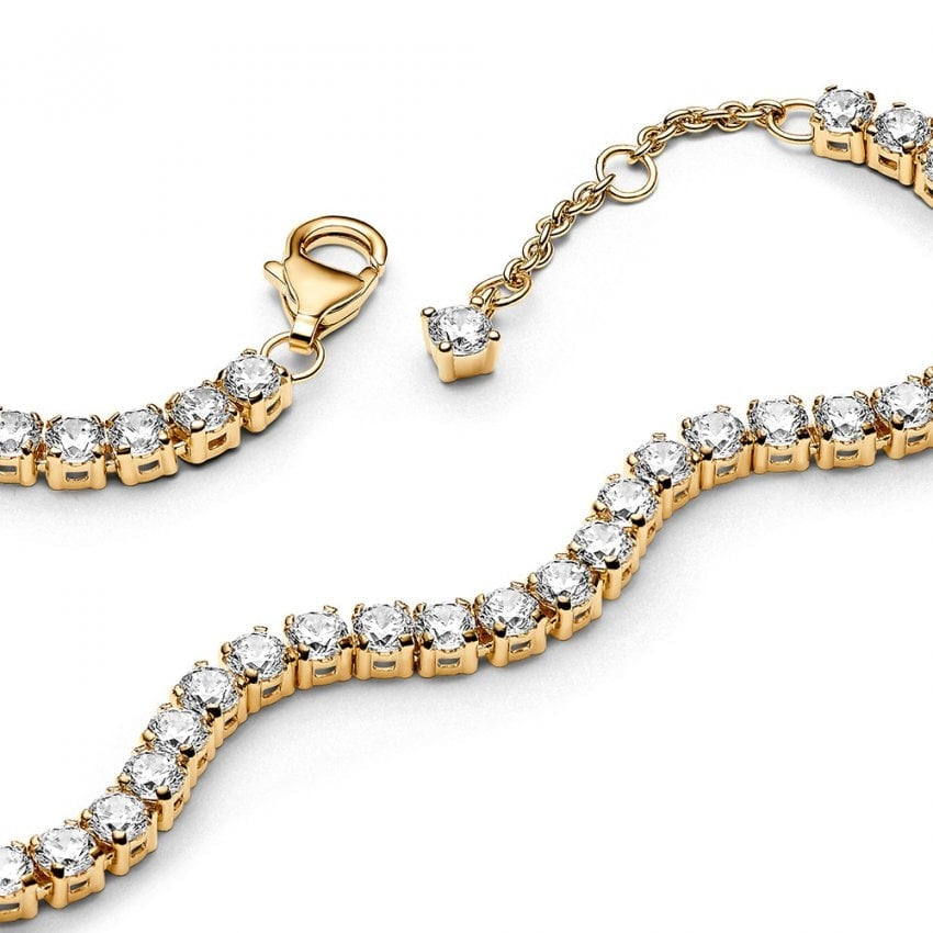 Pandora Gold Sparkling Tennis Bracelet