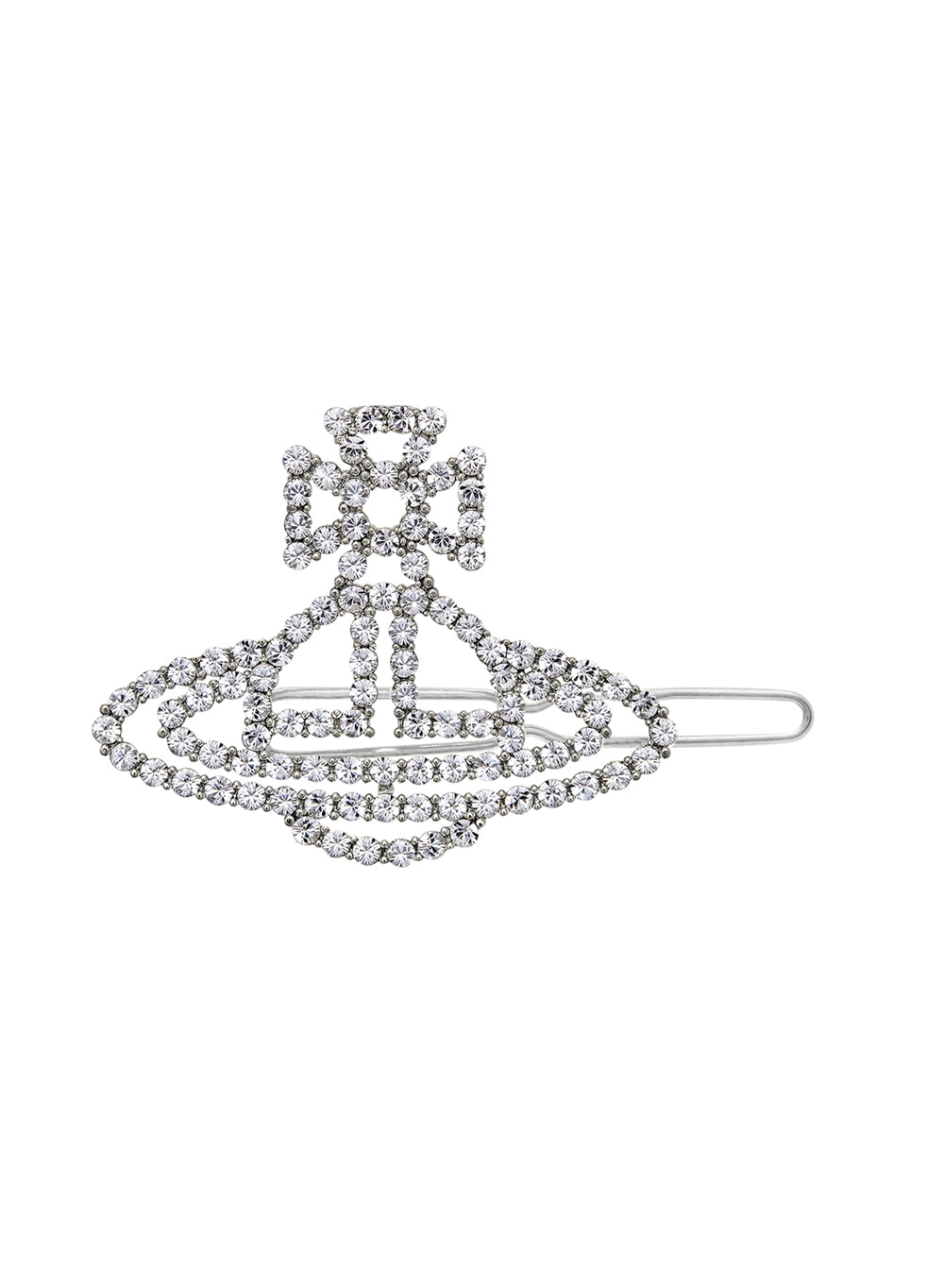 Vivienne Westwood Annalisa Silver Orb Crystal Hairclip
