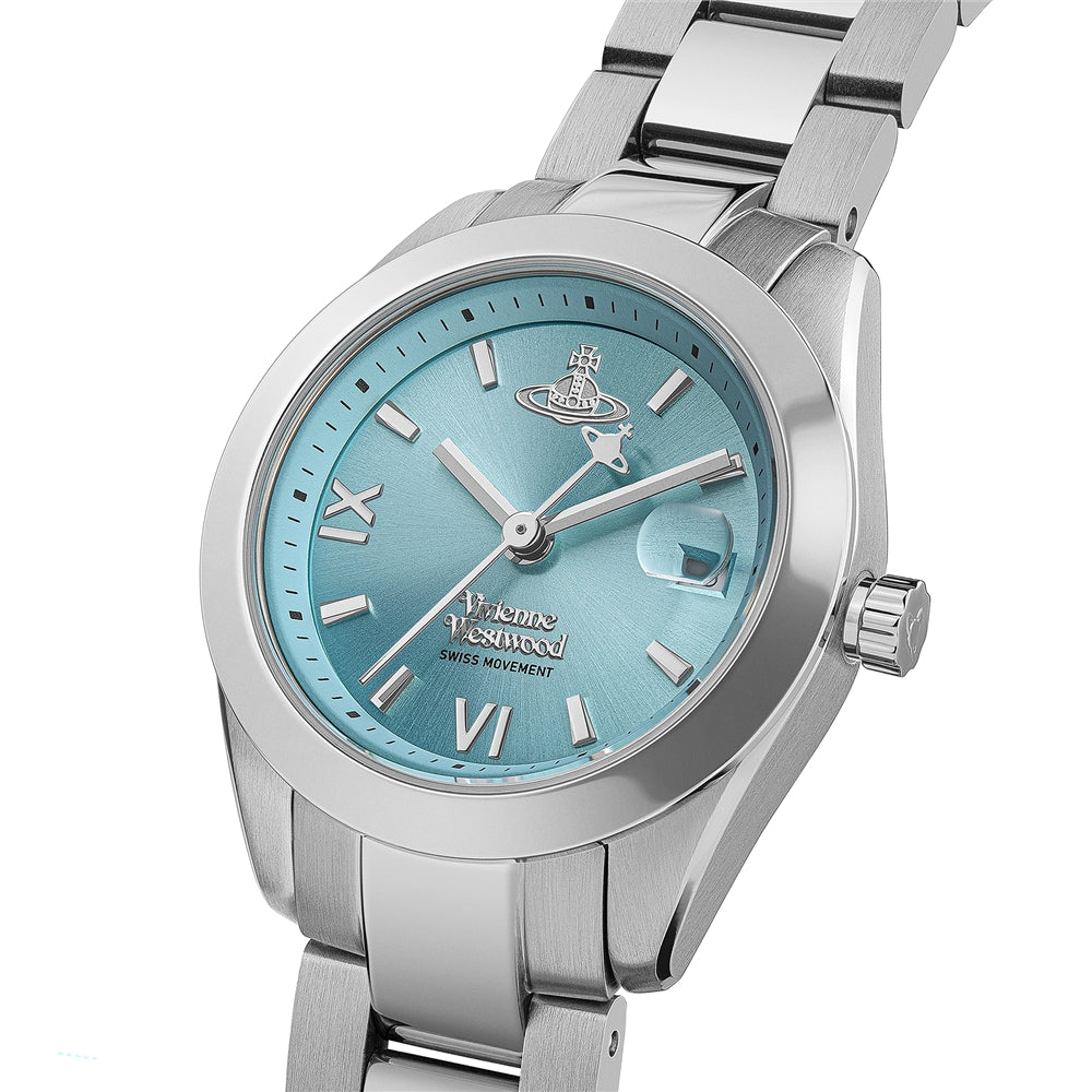 Vivienne Westwood Silver and Turquoise Fenchurch Watch