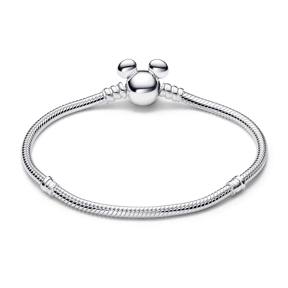 Pandora Disney Mickey Mouse Clasp Moments Snake Chain Bracelet