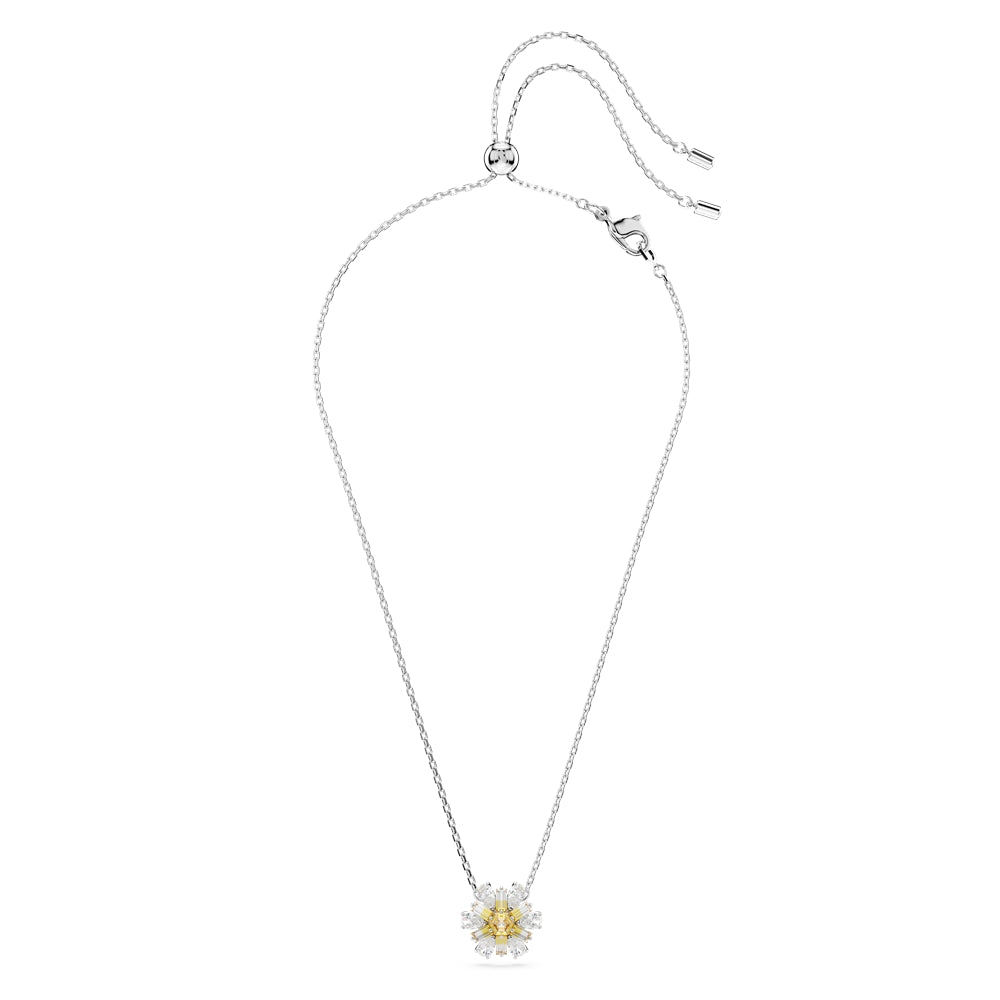 Swarovski Idyllia Yellow Flower Rhodium Plated Necklace