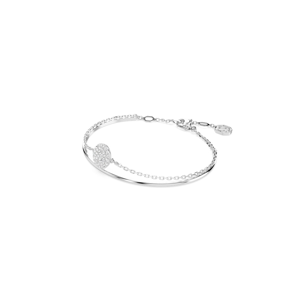 Swarovski Meteora White Crystal Rhodium Plated Bangle