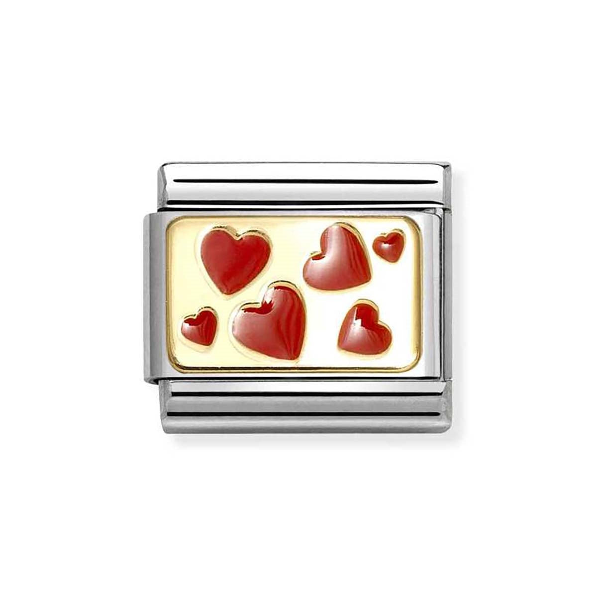 Nomination Red Hearts Plaque Charm