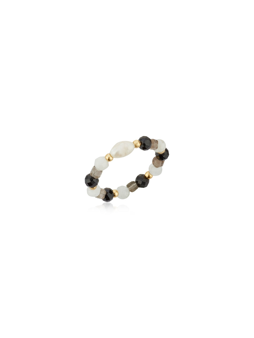 August Woods Gold and Black Stretch Ring