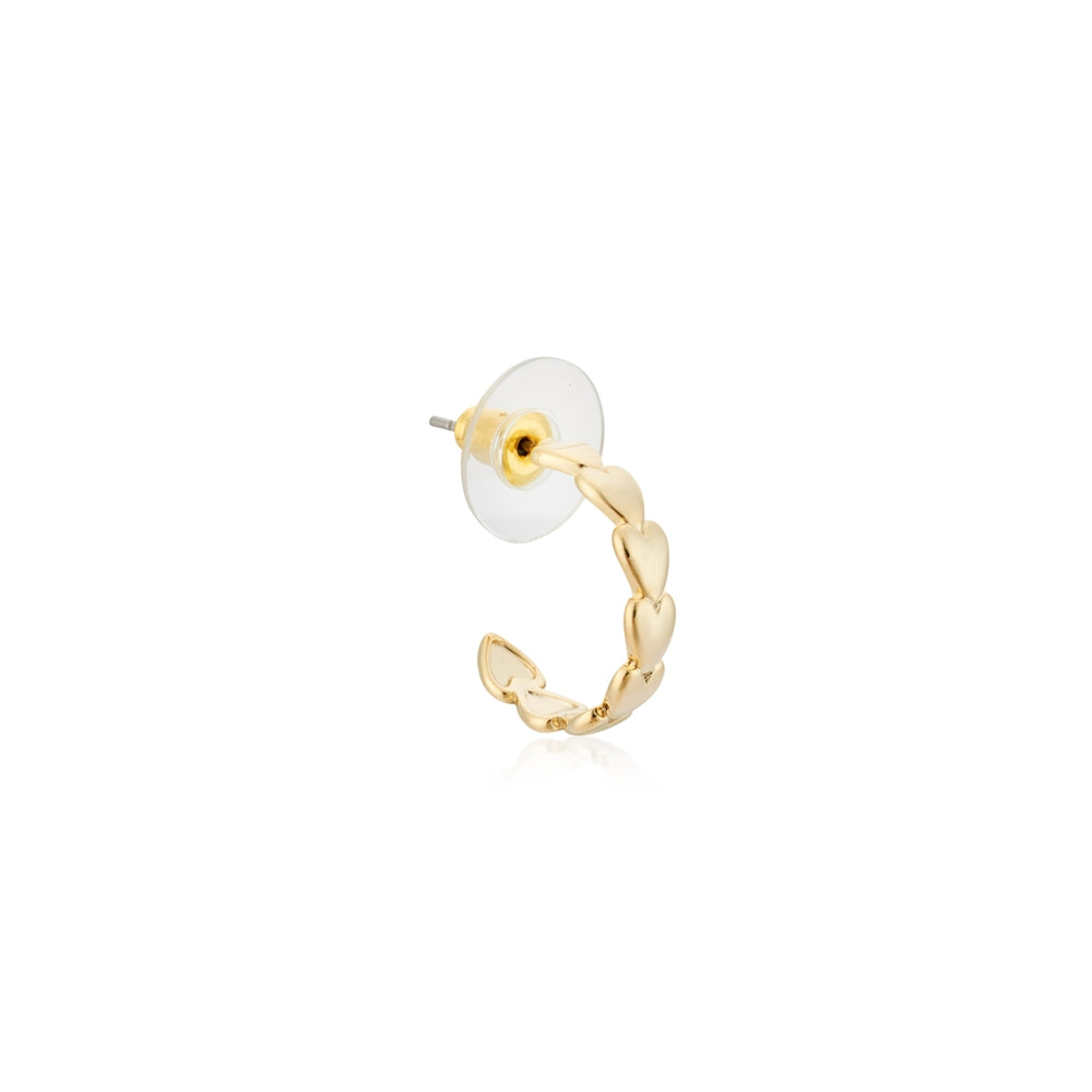 August Woods Gold Heart Hoop Earrings