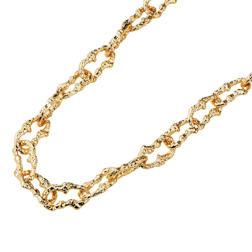 August Woods Gold Textured Statement Chain Necklace