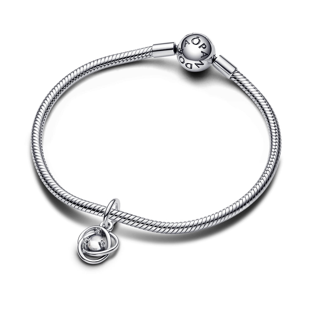 Pandora April Birthstone Eternity Circle Dangle Charm