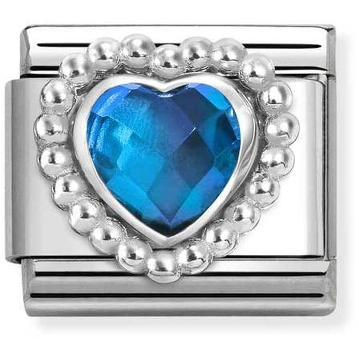 Nomination Blue Heart Dots Charm