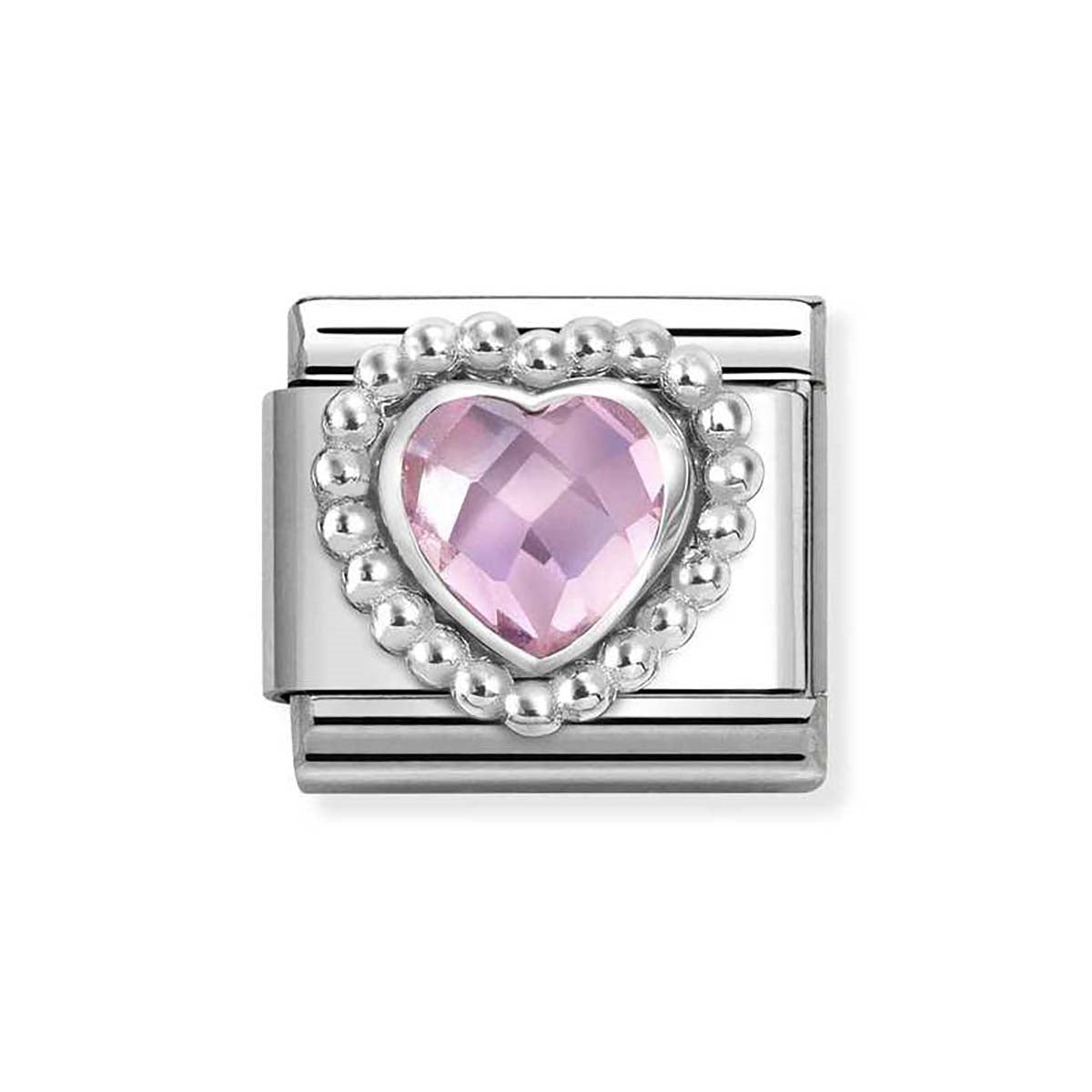 Nomination Pink Heart Dots Charm