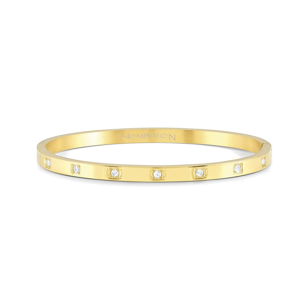 Nomination Pretty Bangles Small Gold White Square