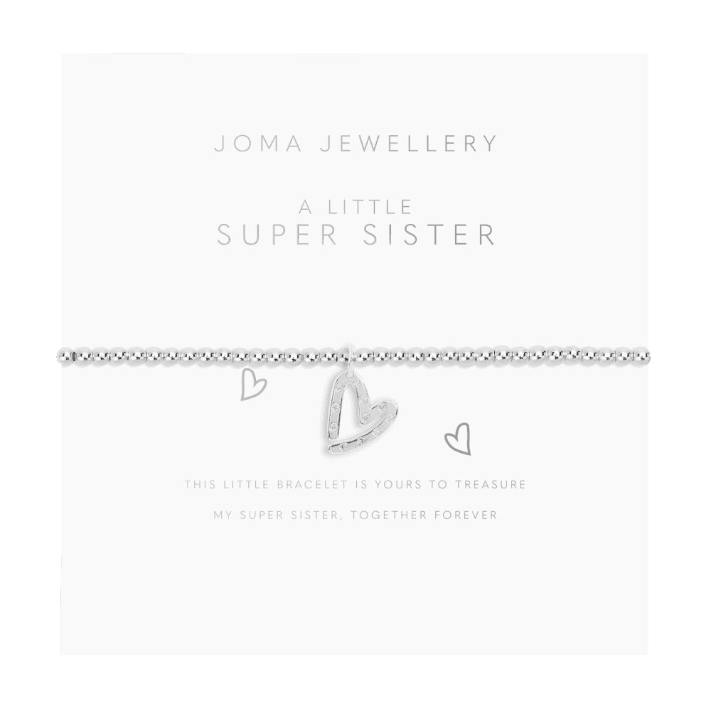 Joma A Little Super Sister Heart Childrens Bracelet
