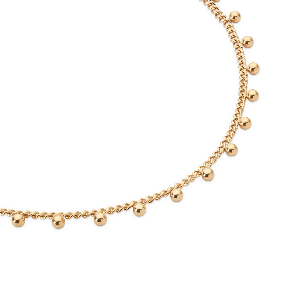 Over & Over Gold Stainless Steel Ball Chain Anklet