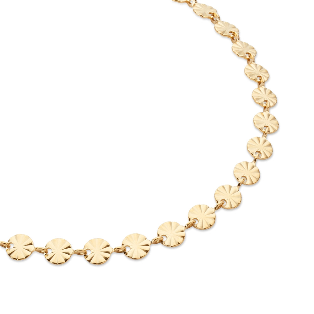Over & Over Gold Stainless Steel Sunburst Anklet