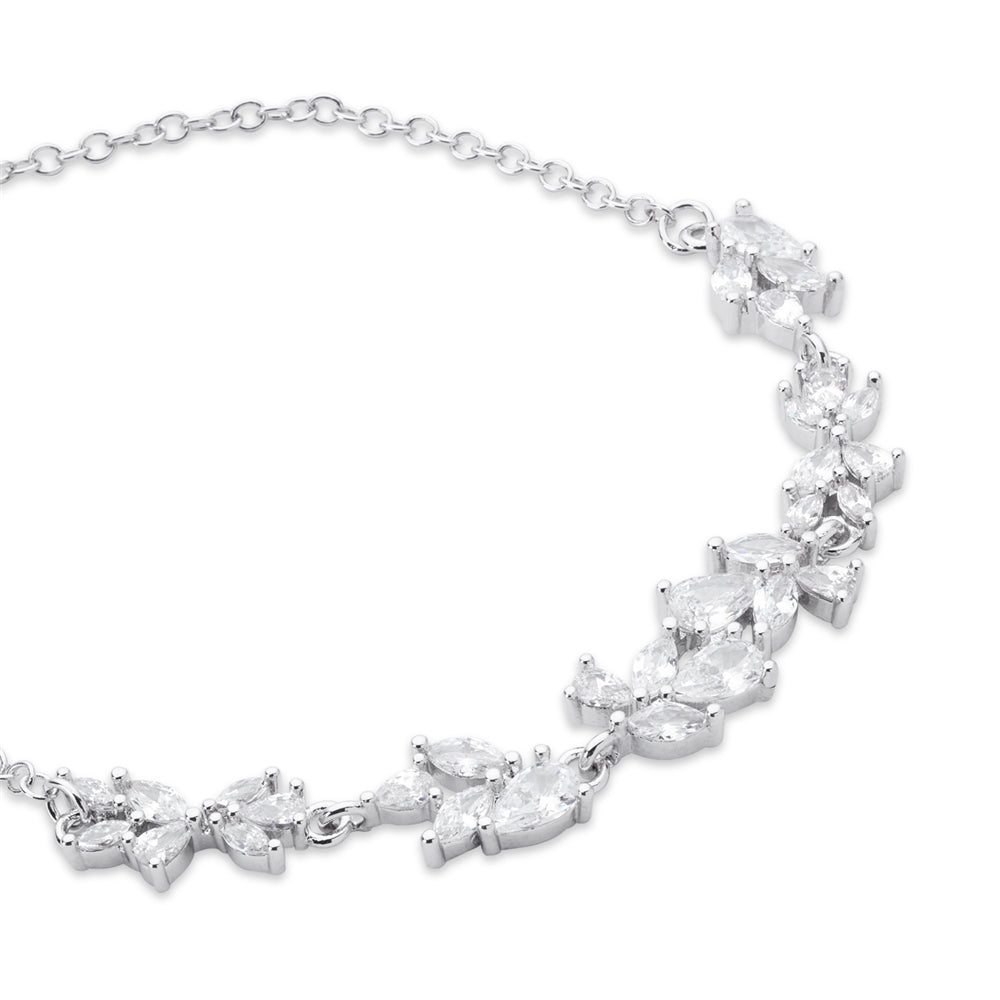August Woods Silver Elegant Crystal Bracelet