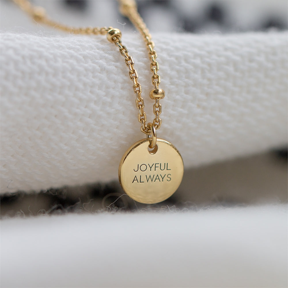 Seek + Find Joyful Always Gold Necklace
