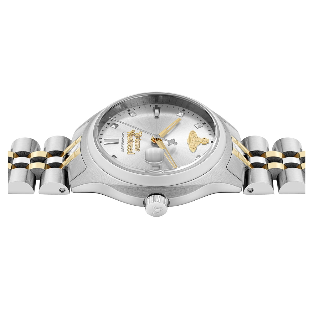 Vivienne Westwood Silver and Gold Little Camberwell Round Watch