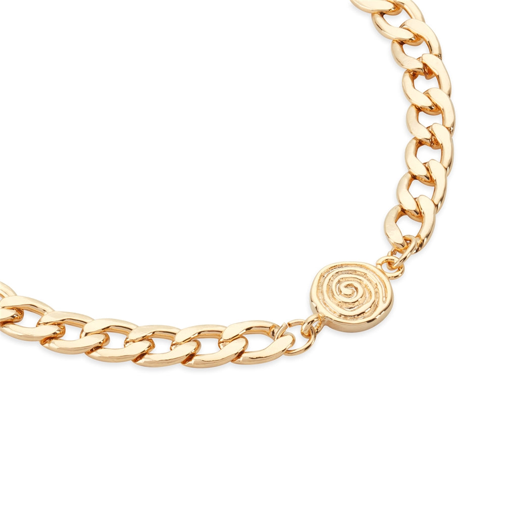 August Woods Gold Shell Chain Bracelet