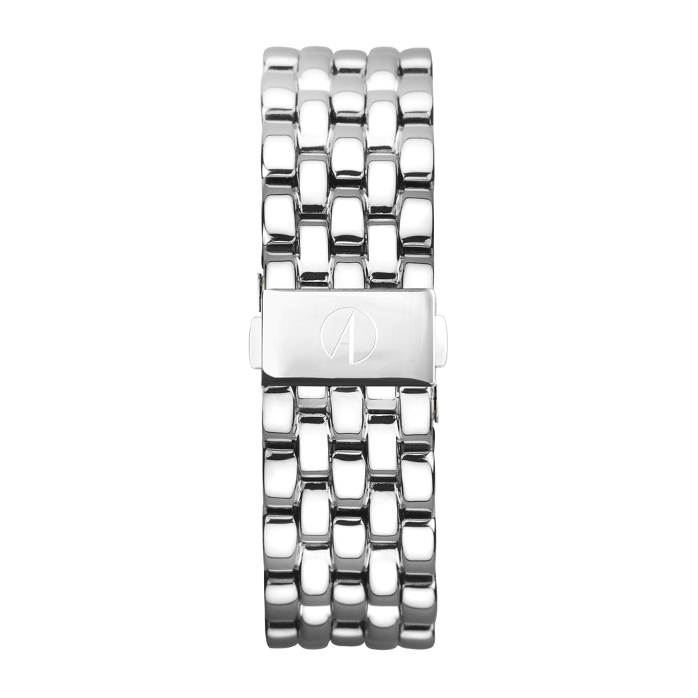 Accurist Women's Rectangle Silver White Dial Watch