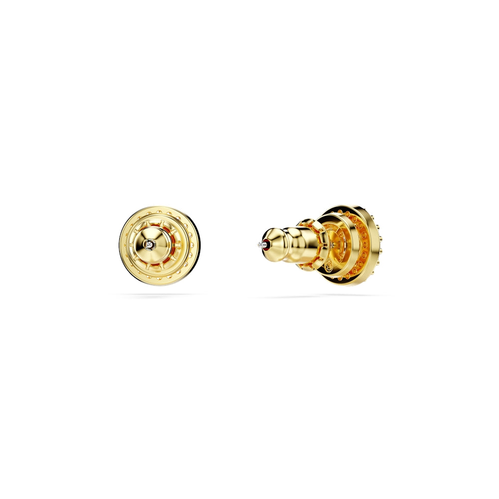 Swarovski Una Gold Round Cut Stud Earrings