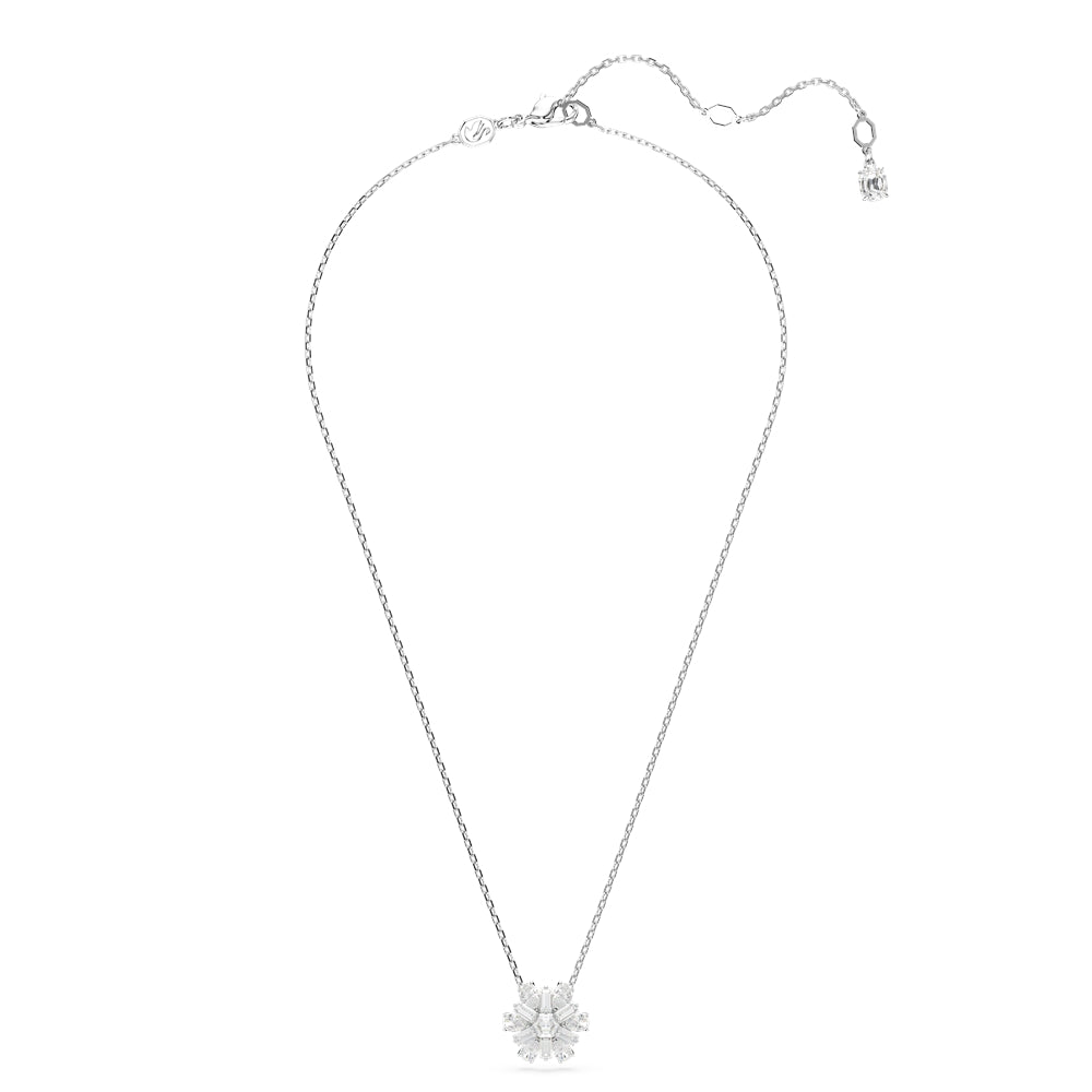 Swarovski Idyllia Rhodium Plated Mixed Cuts Snowflake Necklace