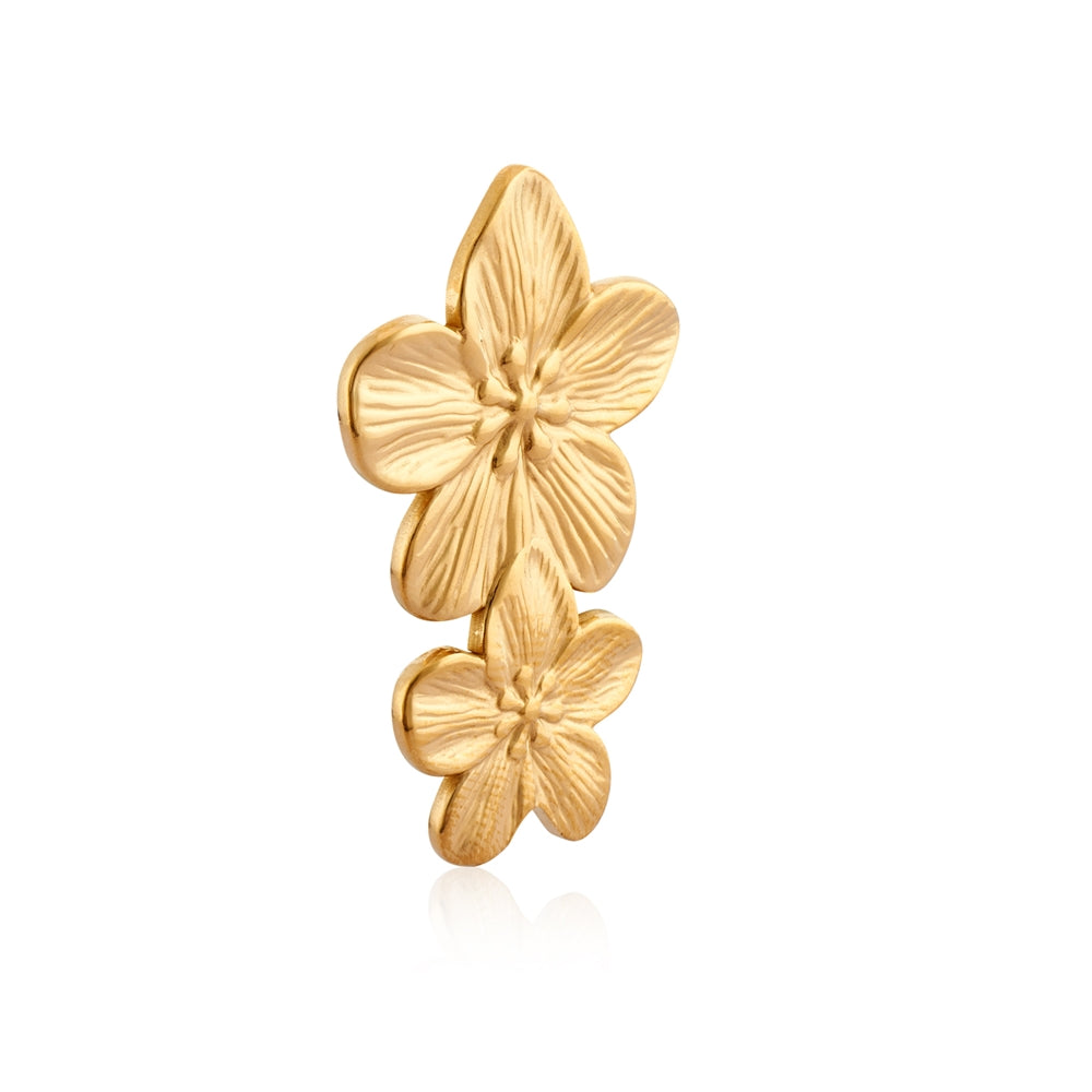 August Woods Gold Bloom Statement Floral Earrings