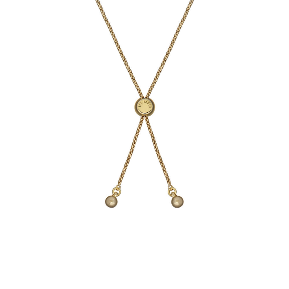 Ted Baker Gold Barset Crystal Bow Slider Bracelet