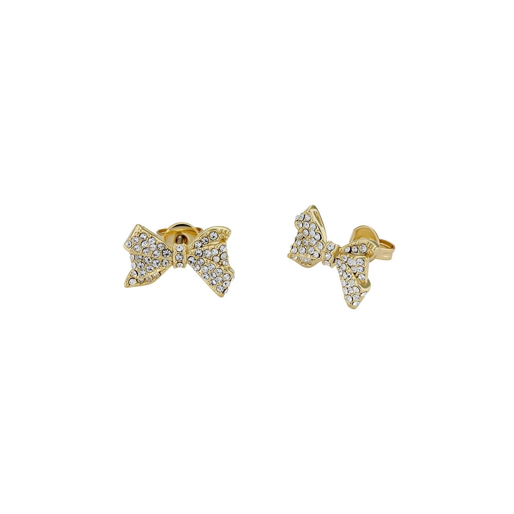 Ted Baker Gold Barseta Crystal Bow Stud Earrings