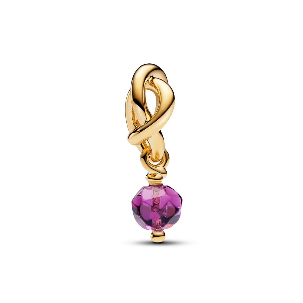 Pandora Gold February Eternity Circle Dangle Charm