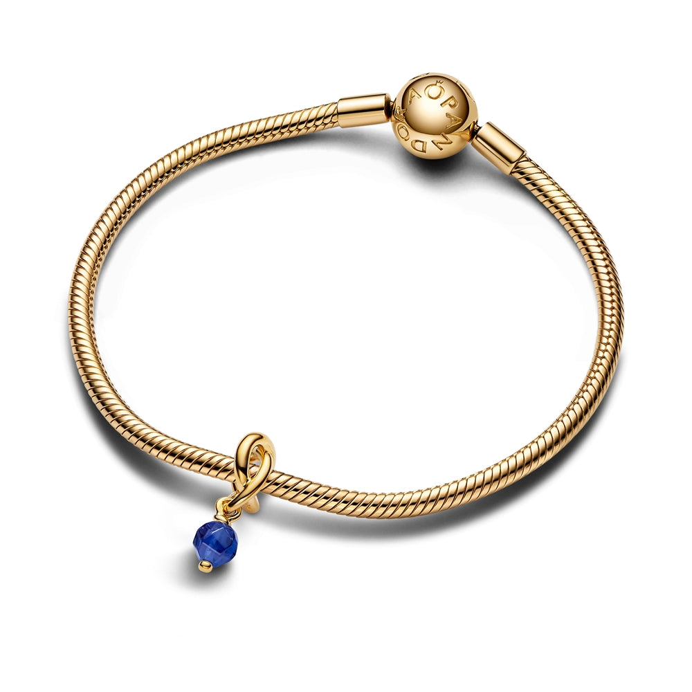 Pandora Gold September Eternity Circle Dangle Charm
