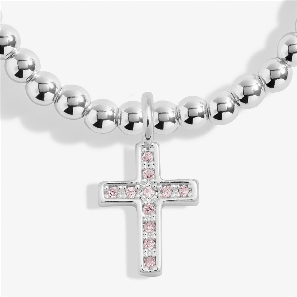 Joma A Little Faith Silver Cross Children's Bracelet